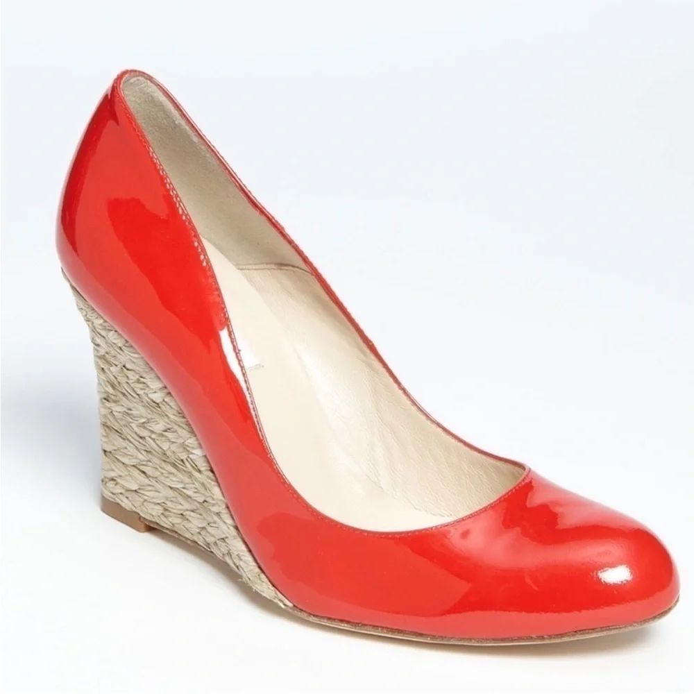 L.K. Bennett Red/orange Wedges size‎ 9.5